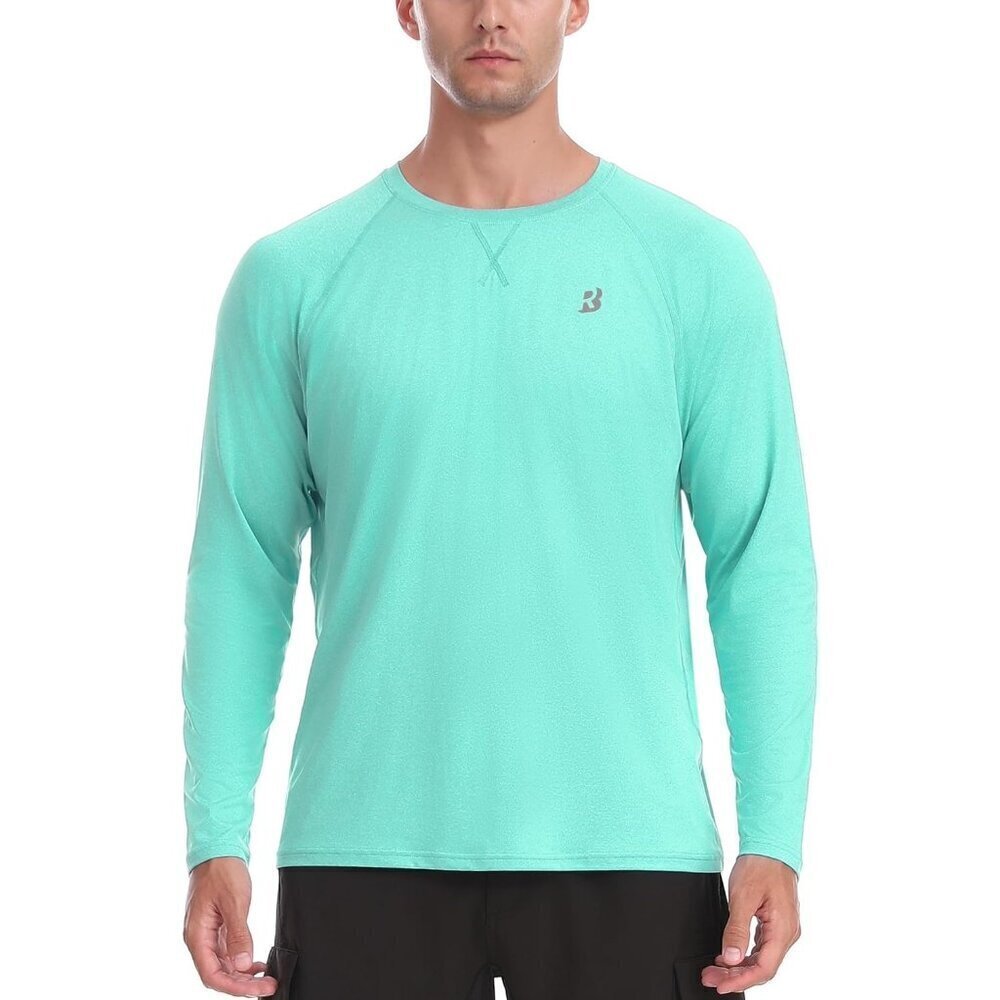 🆕Men Light Long Sleeve UV Protection Rash Guard Swim Shirt for Athletic